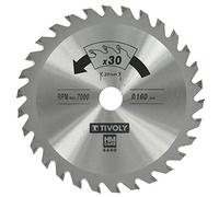Tivoly Xt50514004440 Lame de Scie Circulaire Finition Ø 160mm, Alésage 20mm, 30 Dents Carbure, Bague de Réduction Ø16mm