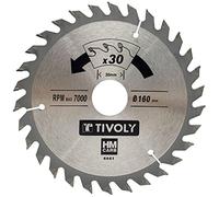 Tivoly XT50514004441 Lame de Scie Circulaire Ø160 x30mm x Z: 30 Dents Carbure, Coupe Finition - Pour Bois dur, stratifié, parquet