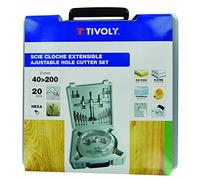 Tivoly XT50527052950 Coffret 20pcs Scie Cloche Extensible Ø40>200Mm