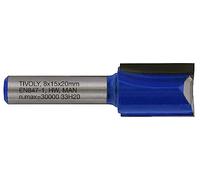 Tivoly XT60642067839 Fraises de défonceuse à rainer droit | 2 tranchants rectifiés au diamant Ø 15mm