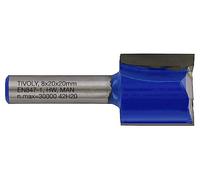 Tivoly XT60642067842 Fraises de défonceuse à rainer droit | 2 tranchants rectifiés au diamant Ø 20mm