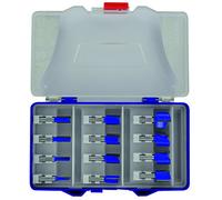 Tivoly Fraises de défonceuse à rainurer XT606470002 – Bleu – Set de 12 pièces