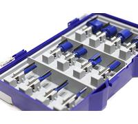 Tivoly XT606470002 Fraises de défonceuse à rainurer, Bleu, Set de 12 Pièces