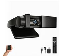 Tivroco Webcam 4K pour PC - Avec microphone - Cache de confidentialité - Plug and Play - Autofocus - Zoom 10x - Caméra Web USB ultra compacte pour ordinateur portable - Convient pour ordinateurs