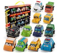 TIVUNORON 12 Pièces Mini Voitures de Course, Petites Voitures Jouets, Mini Cars Modèle Jouet pour Enfant de Petites Voitures Miniatures