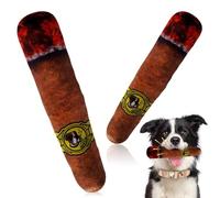 TIVUNORON Jouets pour Chiens Cigarettes, 2Pcs Jouets pour Chien Grinçants, Peluche Doudou pour Chien, Jouet Interactif Chien Squeaky, Jouets à Mâcher Amusants pour Chien