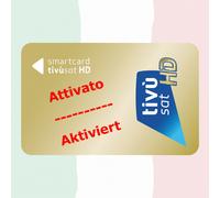 Tivusat HD Or Carte Activé Italien HD / 4K Canaux - Immédiatement Démarrer