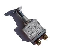 Tiwerlfe Interrupteur à bouton-poussoir 12 V 75 A SPST avec interrupteur poussoir/tirette Bouton chromé Interrupteur à bascule robuste Extracteur d'interrupteur