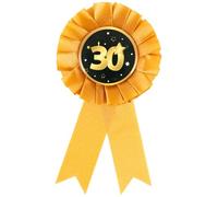 Tiwoca Cadeau d’anniversaire 30 ans - Badge noir et or design élégant avec le chiffre « 30 » - Déco originale et idées cadeaux raffinées pour homme ou femme