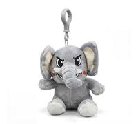 Tiwoca Porte-clés en peluche éléphant 13 cm - Doudou coquin comme porte-bonheur pour les déplacements - Ange gardien unique comme cadeau pour enfants et adultes