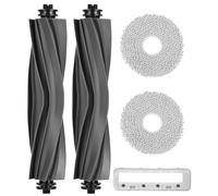 Tixexo Accessoires pour Dreame X40 Ultra/X40 Master/X30 Ultra/L40 Ultra/L30 Ultra/L20 Ultra/L10s Ultra/L10s Ultra Heat/L10s Ultra Gen 2,2 Brosse Principales,2 Chiffons et 1 Cache-Brosse en Caoutchouc
