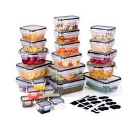 Tixexo Boîte Alimentaire Set,24 Pièces boite hermetique alimentaire, Boîtes Alimentaires Plastique Réutilisables Hermétiques,Sans BPA,Adaptés au Micro-ondes,au Lave-vaisselle