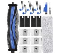 Tixexo Kit d'accessoires pour Ecovacs Deebot X9 Pro Omni / X9 Pro Aspirateur, 1 Brosse Principale, 1 Lingettes à rouleau, 4 Filtres, 6 Brosses Latérales, 6 Sacs à Poussière