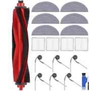 Tixexo Kit d'accessoires pour Roborock Q10 S5 / Q10 S5+ Aspirateur, Pièces de Rechange pour Roborock Q10 S5-1 Brosse Principale, 4 Filtres, 6 Lingettes, 6 Brosses Latérales
