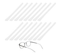 TIXIPEM Coussinets d'oreille souples [8 paires] - Embouts antidérapants en silicone pour lunettes derrière l'oreille - [Blanc]