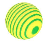 Tixiyu Balles de Légères EVA à Rayures, 50 Pièces, pour Pratique Intérieure, Haute Résistance à l'usure, Jouet de Divertissement coloré pour Animaux de Compagnie (Ballon rayé Jaune-Vert/Bicolore)