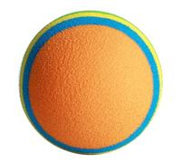 Tixiyu Balles de Légères EVA à Rayures, 50 Pièces, pour Pratique Intérieure, Haute Résistance à l'usure, Jouet de Divertissement coloré pour Animaux de Compagnie (Boule rayée Orange Bleu Jaune