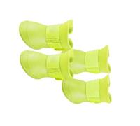 Tixiyu Botte Imperméable en Silicone pour Chien Mignon pour Animaux de Compagnie Heureux, Semelle Antidérapante pour Toutes Les Saisons, Paquet de 4 (M)