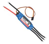 Tixiyu Contrôleur de Vitesse électronique ESC sans Balais Puissant 40A, Protection de sécurité pour Avions et Hélicoptères à Voilure Fixe, Matériau Plastique Bleu, Taille 27x52x11mm