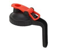 Tixiyu Couvercle à Capuchon Rabattable pour Pot Mason à Large Ouverture Durable avec Poignée, Couvercle Anti-fuite pour un Brassage Facile, 3,3 Pouces (Noir Rouge)