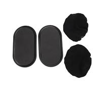 Tixiyu Disque de Glisse D'exercice Léger, Grande Zone de Contact pour la Salle de Sport à Domicile, Tapis de Glisse pour la Danse, le Pilates, le Yoga, sans Danger, ABS 9,3 X 5,3 Pouces (Noir)