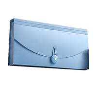 Tixiyu Dossier Extensible étanche Accordian pour Reçus de Facture de TVA, Conception Simple (Bleu)