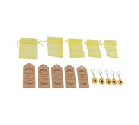 Tixiyu Ensemble de Cadeaux de Fête Tournesol Unique-étiquettes de Sacs Porte-clés de Conception Nouvelle pour Fête de Naissance de Mariage-belles Bénédictions
