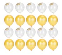 Tixiyu Ensemble de Décoration de Ballons élégants pour Fête 2021, 20 Pièces, Ballons à Paillettes et Dorés pour le Réveillon du Nouvel an, Noël