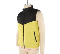 Tixiyu Gilet Chauffant Onze Zones de Chauffage Niveaux Réglables Alimentation USB Veste Lavable Travail Extérieur Bureau à Domicile Jaune Noir (H 52,5-60 kg)