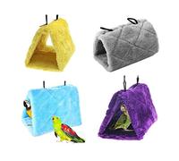 Tixiyu Hamac Triangulaire Confortable pour Nid D'oiseau, Lit en Peluche Douce pour Un Repos Confortable, Bleu/Violet/Jaune, Tailles S/M/L (Gris #31)