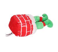 Tixiyu Jouet Couineur de Noël pour Chien en Peluche à Mâcher, Doux et Résistant aux Morsures, pour Le Nettoyage des Dents, avec de Jolies Formes de Dessin animé, Durable, Sûr (Rouge et Vert)