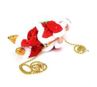 Tixiyu Jouets D'ornement de Noël en Mouvement du Père Noël, Poupée de en Flanelle Attrayante pour Enfants 8,7x4,4x3,3 Pouces