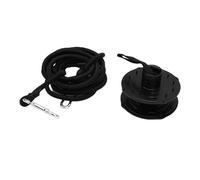 Tixiyu Kit d'attache de Tapis d'eau Flottant, Corde à œillets en Plastique Durable, sécurité pour Les Activités Aquatiques, Noir