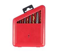 Tixiyu Lot de 10 forets d'extraction de vis - Extracteur de boulons efficace pour la main gauche pour accessoires endommagés - Jeu de 10 forets HSS - Idéal pour un usage domestique (boîte en fer rouge