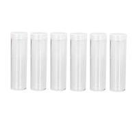 Tixiyu Lot de 10 Tubes Ronds en Plastique Transparent avec Coussin éponge pour Collection de Pièces de Monnaie, Tubes de Rangement Durables et Réutilisables pour Pièces de Monnaie, Boutons et