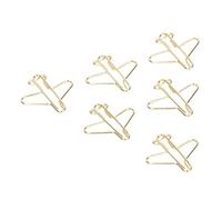 Tixiyu Lot de 100 trombones portables en forme d'avion en métal doré pour trier les documents et les marque-pages, pour la maison, le bureau