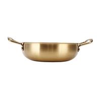 Tixiyu Marmite Ramen Coréenne Légère en Acier Inoxydable, pour la Cuisson des Nouilles, Marmite de Cuisine Portable pour la Maison (Diamètre intérieur 26 cm)