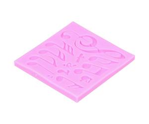 Tixiyu Moule en Silicone pour Notes Musicales, Créatif, Bricolage, Gâteau, Chocolat, Savon, Aromathérapie pour Argile, 4,1x4,3 Pouces, Rose