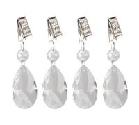 Tixiyu Nappeurs Poids Clips Clips Nappeurs de Nappe Prismes en Verre en Verre Crystal Prismes avec Peinture Dorée pour Pique-Nique de Mercnique Décoration de la Fête de Mariage