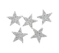 Tixiyu Patchs Décoratifs en Forme D'étoile à Repasser, Vêtements de Bricolage pour Divers Projets Faits à la Main, 6cm, 5 Pièces