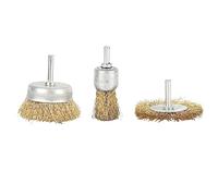 Tixiyu Perceuse électrique, Brosse Métallique en Acier Inoxydable, Ensemble de 3 Pièces pour 4500 Tr/min Maximum pour Atelier de Fabrication Métallique ou Garage