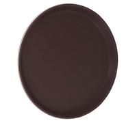 Tixiyu Plateau de Service Rond Antidérapant Résistant à la Chaleur pour Restaurant Bar Large Application Marron 1 Pièce (Trempé 40cm (Rond))