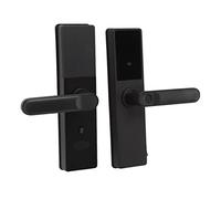 Tixiyu Poignée de Porte Intelligente 6V, en Alliage de Zinc Noir, pour Application, carte-clé, Serrure à Combinaison D'empreintes Digitales, Séjour à la Maison