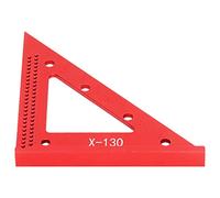 Tixiyu Règle Triangulaire en Alliage D'aluminium pour le Travail du Bois, échelle Claire, Marquage Facile pour la Menuiserie Carrée 5,1 Pouces