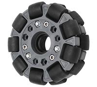 Tixiyu Rouleaux de Roulement en Caoutchouc en Nylon Durable de 100 Mm, Roues Omni pour Roue de Course de Robot 14041, Direction à Mouvement Puissant à 360 ° pour Roue Motrice de Modèle de Voiture,