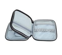 Tixiyu Sac de Rangement pour Crochets, Sac de Rangement étanche à 2 Couches Gris pour Aiguilles à Tricoter, Idéal pour la Plupart des Scénarios