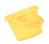 Tixiyu Seau de Peinture en Plastique Brillant avec Deux Compartiments et Palettes pour Le Mélange Artistique, Cuve Durable et (Seau Multifonction YJ004 Jaune)