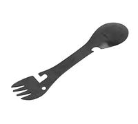 Tixiyu Spork en Acier Inoxydable, Ustensile de Camping, Cuillère Fourchette Légère et Robuste pour les Activités de Plein Air, Noir Titane