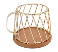 Tixiyu Support de Dosettes de café de Grande capacité, Panier de Rangement de Capsules de café en Fil Métallique Robuste pour Sachets de thé, Sachets de Sucre, Organisateur de Dosettes de élégant (Or)