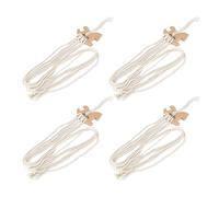 Tixiyu Support de Nœuds de Cheveux en Bois, 4 Pièces, Organisateur de Corde de Chanvre pour Filles et Femmes, Rangement Facile à Clipser pour Chambre à Coucher et Salon